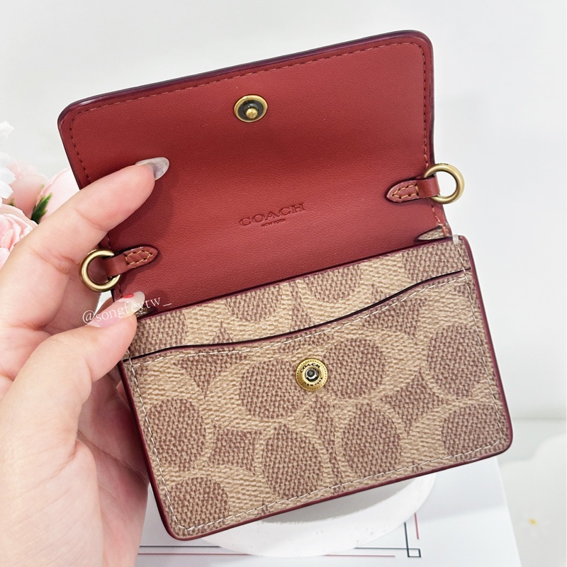 Coach 專櫃款 迷你 卡夾側背包-3