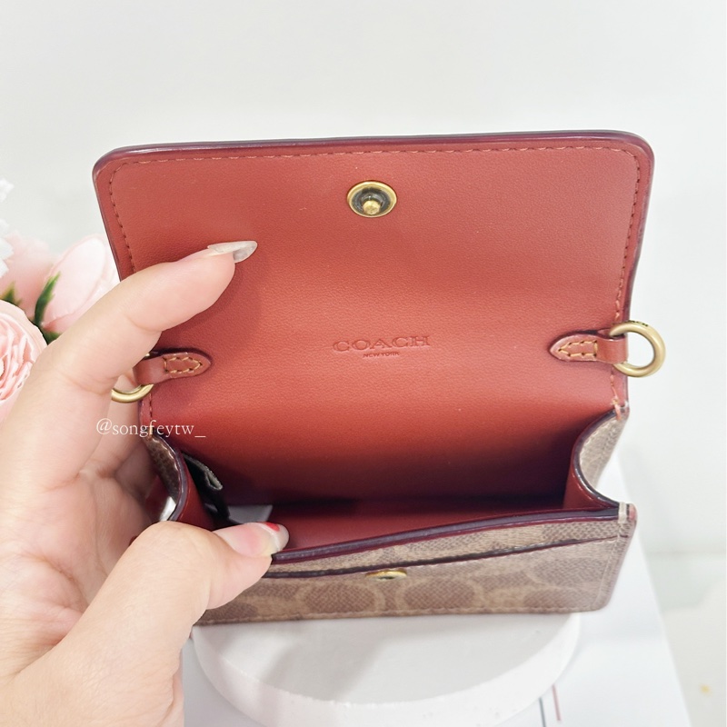 Coach 專櫃款 迷你 卡夾側背包-4