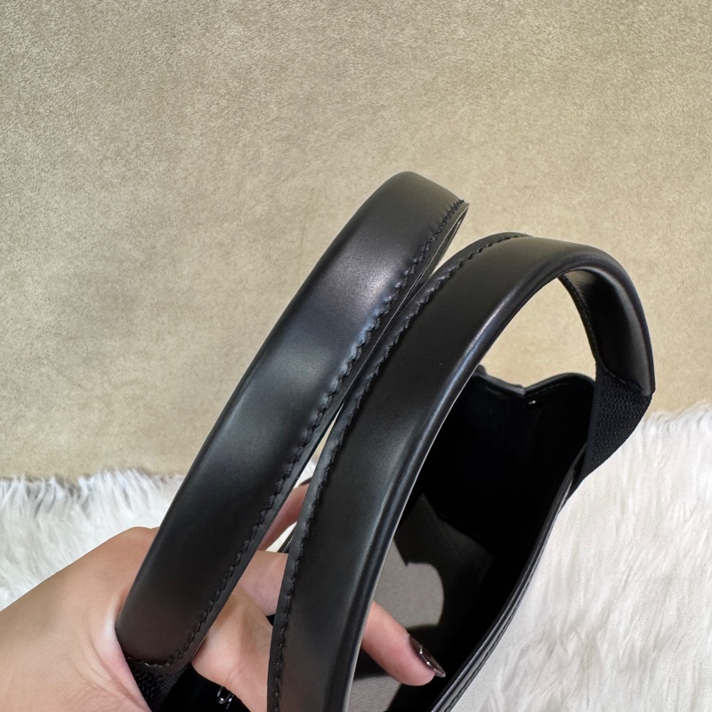 Baleciaga Navy Cabas XS 米帆布手提斜背包 近全新-12