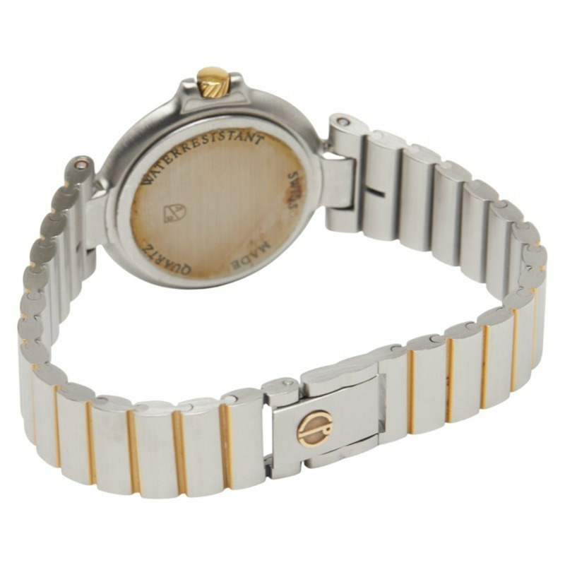 登喜路女士石英錶，白色錶盤，不鏽鋼鍍層-2