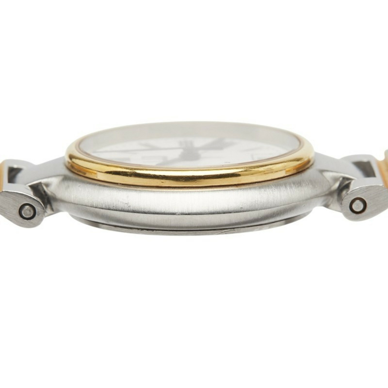 登喜路女士石英錶，白色錶盤，不鏽鋼鍍層-5