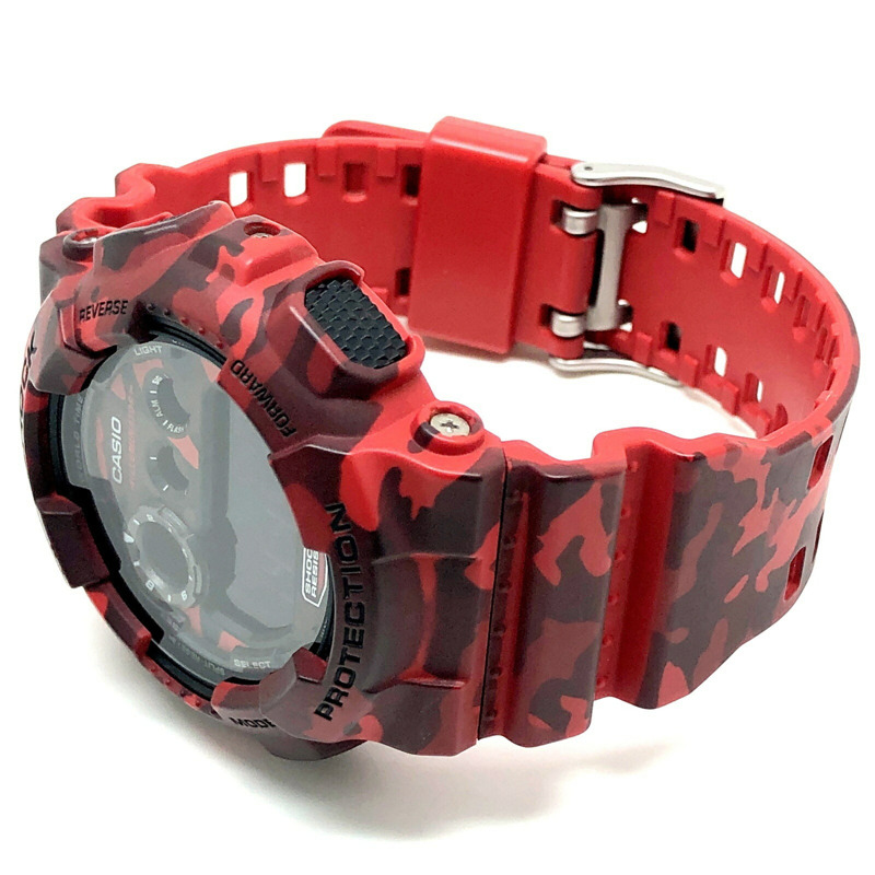 卡西歐 G-SHOCK GD-120CM-4 迷彩系列大錶盤電子錶，紅黑配色（2014 年 3 月發售）（ITDPAU249C5S），可在 Mikunigaoka 商店購買。-4