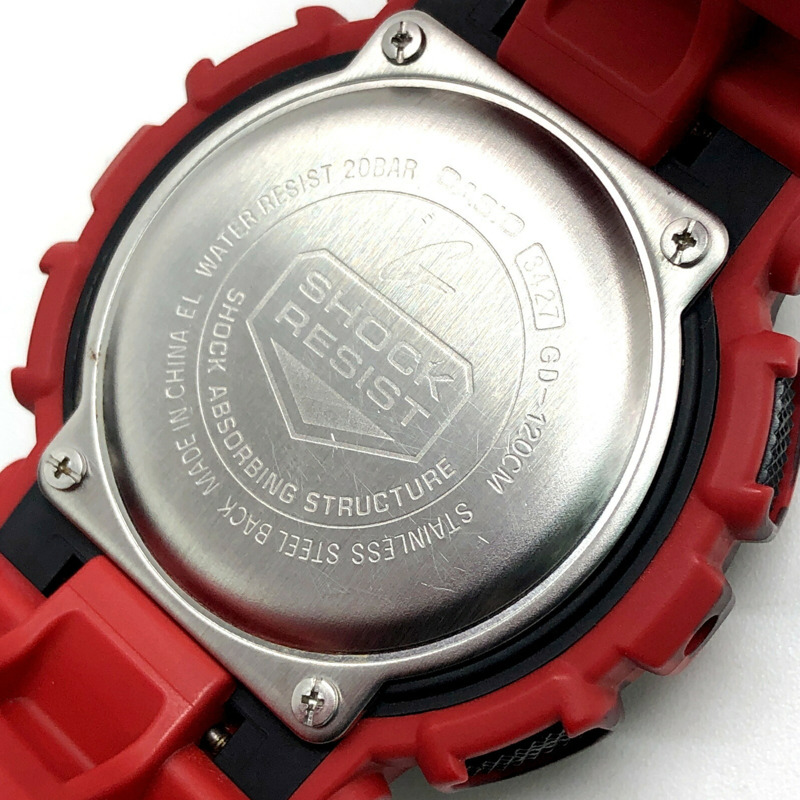 卡西歐 G-SHOCK GD-120CM-4 迷彩系列大錶盤電子錶，紅黑配色（2014 年 3 月發售）（ITDPAU249C5S），可在 Mikunigaoka 商店購買。-7
