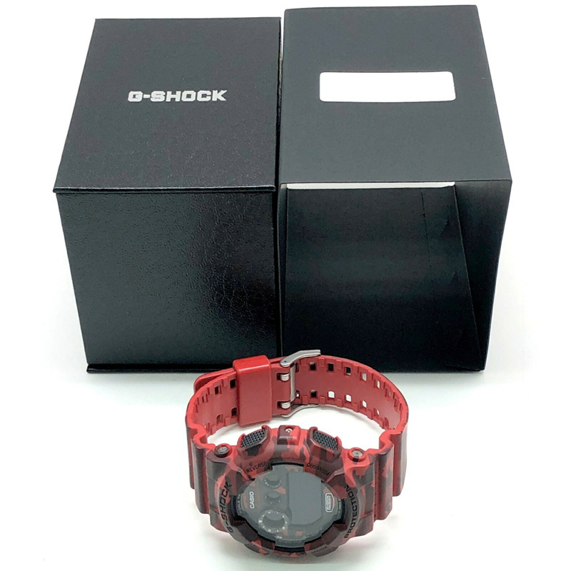 卡西歐 G-SHOCK GD-120CM-4 迷彩系列大錶盤電子錶，紅黑配色（2014 年 3 月發售）（ITDPAU249C5S），可在 Mikunigaoka 商店購買。-9