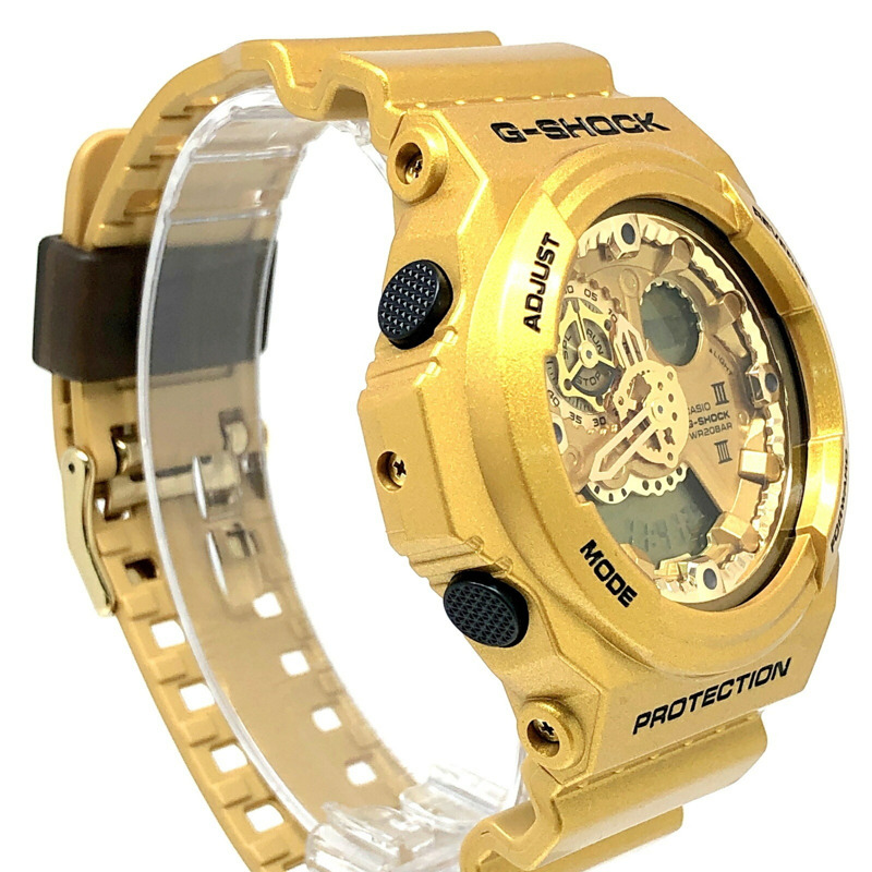 卡西歐 G-SHOCK GA-300GD-9A 瘋狂金指針/數位雙顯腕錶，大錶盤，深金色，2014 年 8 月發售，Mikunigaoka 店，ITT8LJNLTLWO-1