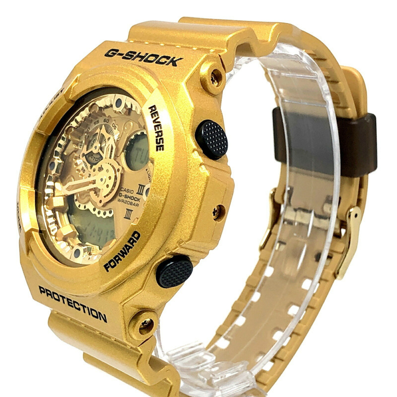 卡西歐 G-SHOCK GA-300GD-9A 瘋狂金指針/數位雙顯腕錶，大錶盤，深金色，2014 年 8 月發售，Mikunigaoka 店，ITT8LJNLTLWO-2
