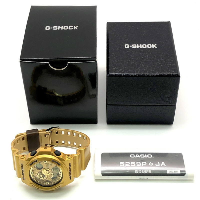 卡西歐 G-SHOCK GA-300GD-9A 瘋狂金指針/數位雙顯腕錶，大錶盤，深金色，2014 年 8 月發售，Mikunigaoka 店，ITT8LJNLTLWO-9