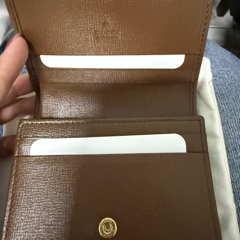 GUCCI 古馳 經典Horsebit 1955系列Supreme帆布牛皮襯裡暗釦短夾-9