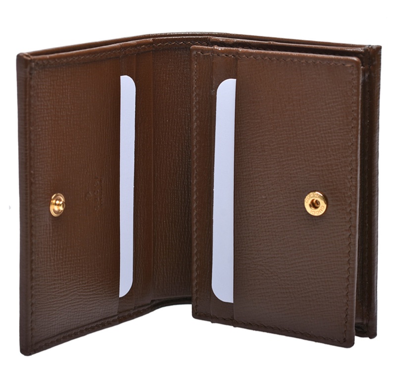 GUCCI 古馳 經典Horsebit 1955系列Supreme帆布牛皮襯裡暗釦短夾-13