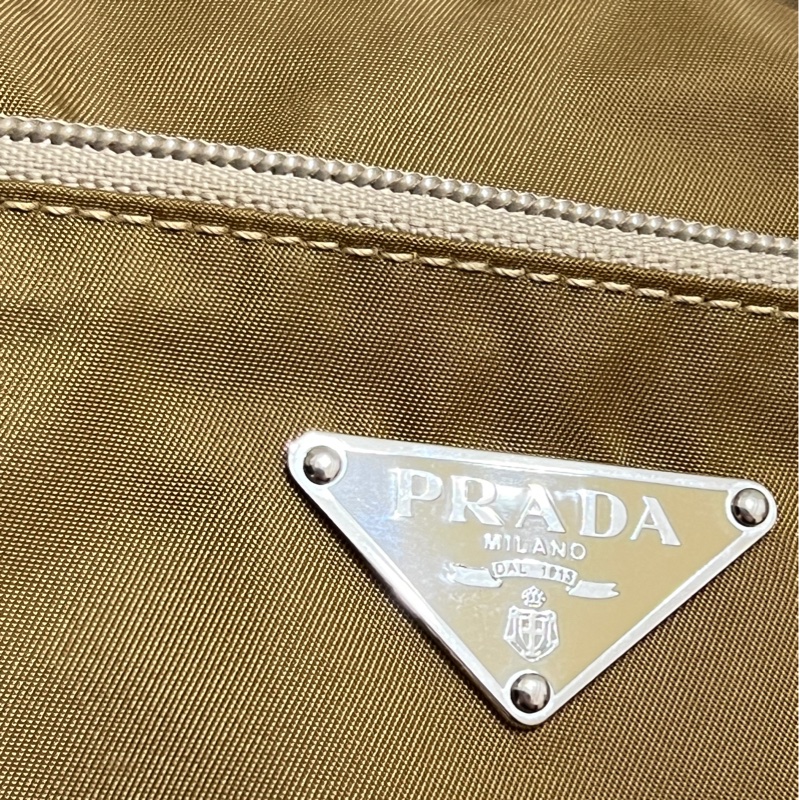 Prada 卡其色相機包 男女共用-2