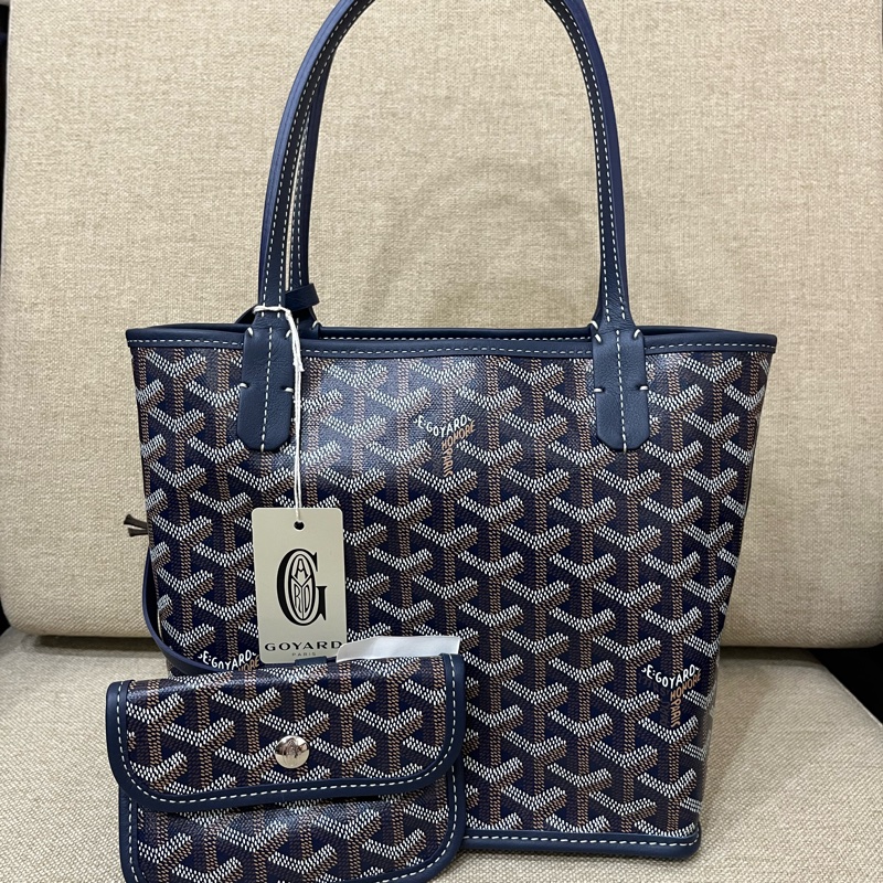 (全新) GOYARD ANJOU MINI BAG mini tote NAVY BLUE-0