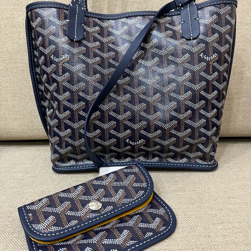 (全新) GOYARD ANJOU MINI BAG mini tote NAVY BLUE-2