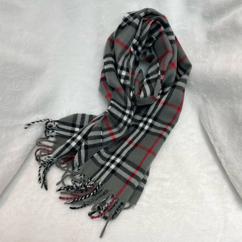 Burberrys 100% lambswool 經典格子雙面圍巾 I054-1