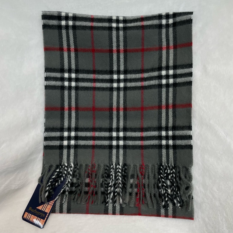 Burberrys 100% lambswool 經典格子雙面圍巾 I054-4