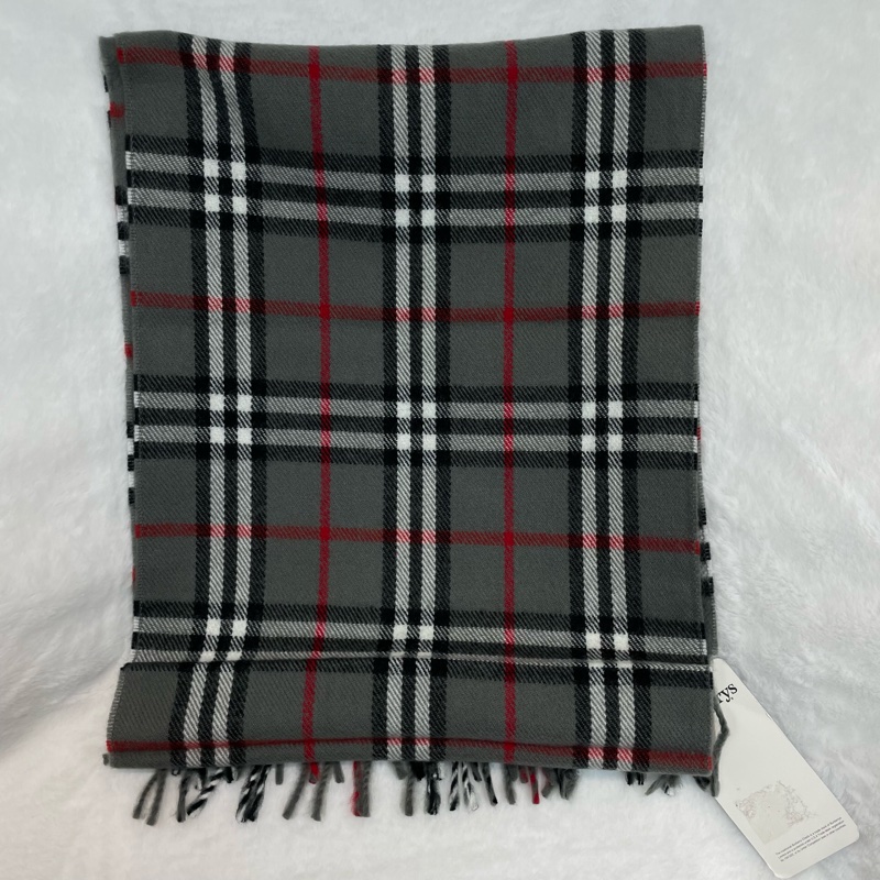 Burberrys 100% lambswool 經典格子雙面圍巾 I054-9