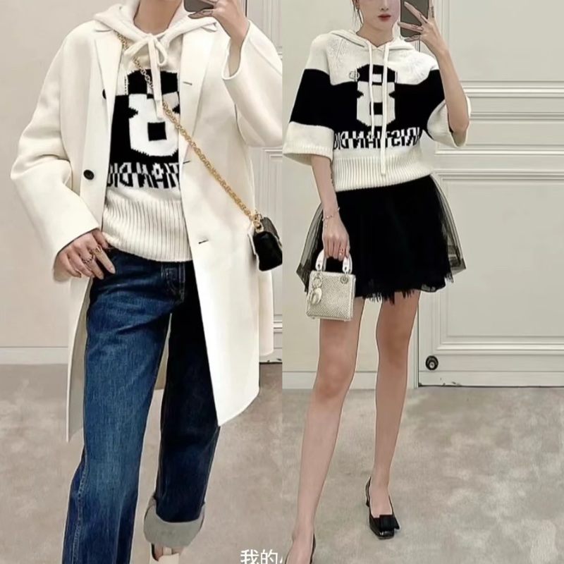 Dior 連帽五分袖毛衣 含Cashmere 💕Jisoo同款-1