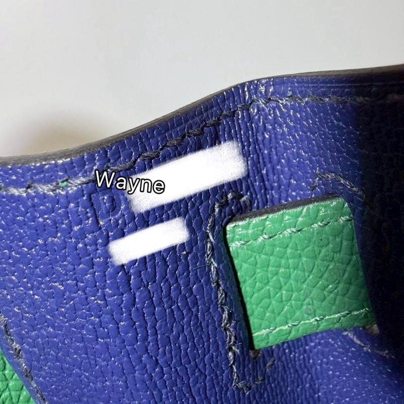 Hermes Kelly28 藍拼綠 金釦 馬蹄燙金 Epsom皮 全新-27