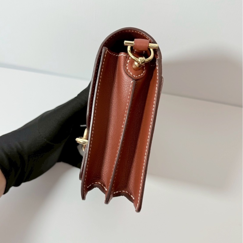 Hermes Roulis mini 楓葉棕 金釦-2