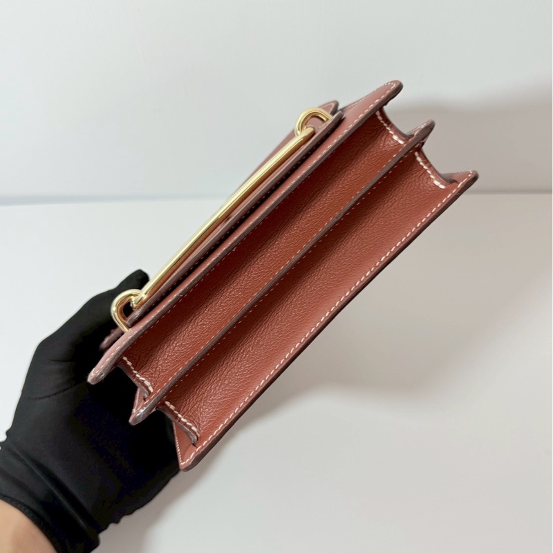 Hermes Roulis mini 楓葉棕 金釦-3