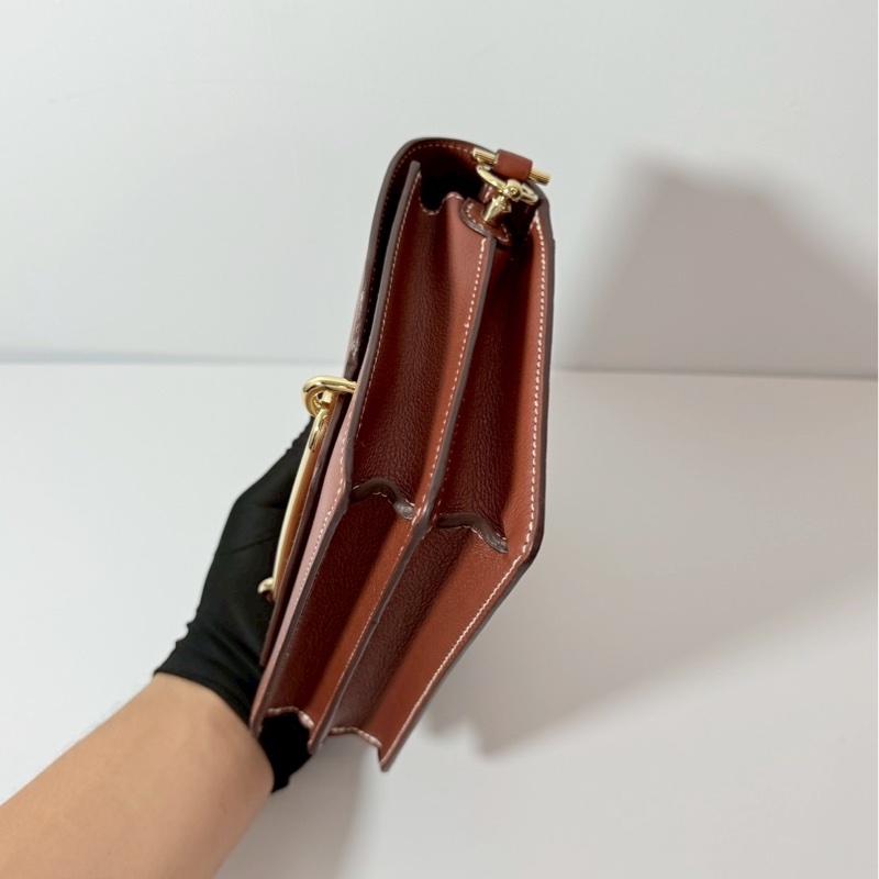 Hermes Roulis mini 楓葉棕 金釦-5