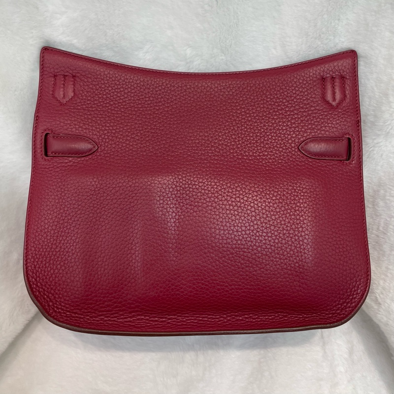 （領卷立減！）Hermes Jypsiere 28 TC皮 紅色銀扣吉卜賽 XA515-2