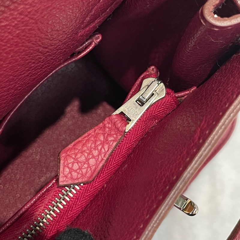 （領卷立減！）Hermes Jypsiere 28 TC皮 紅色銀扣吉卜賽 XA515-22