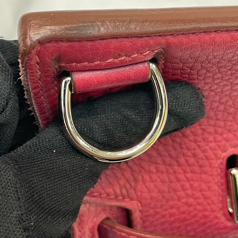 （領卷立減！）Hermes Jypsiere 28 TC皮 紅色銀扣吉卜賽 XA515-30
