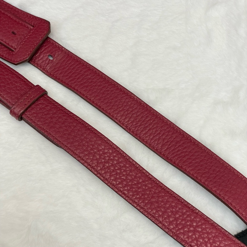 （領卷立減！）Hermes Jypsiere 28 TC皮 紅色銀扣吉卜賽 XA515-33