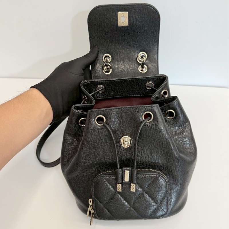 Chanel Affinity 後背包 荔枝牛 小號 晶片款-10