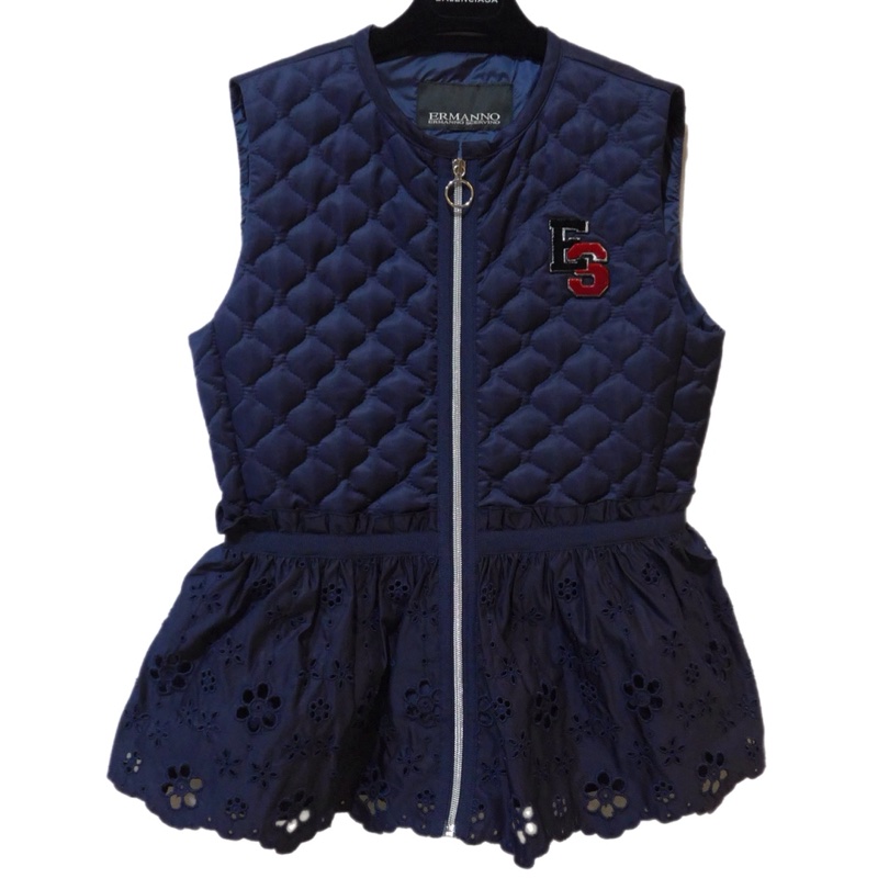 ERMANNO SCERVINO藍色背心外套-0