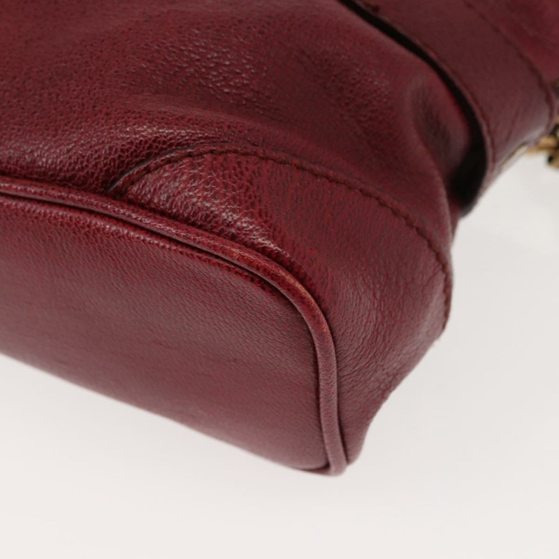 【日本直送】BURBERRY 紅色金色皮革單肩包 正品 146940-15