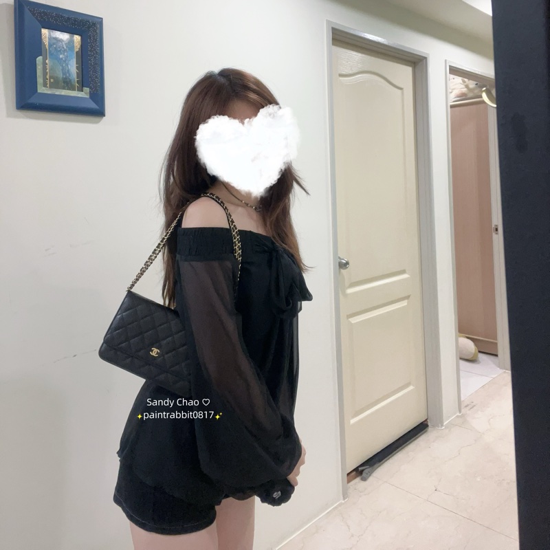 ෆ Chanel 黑金荔枝woc 發財包🖤-4