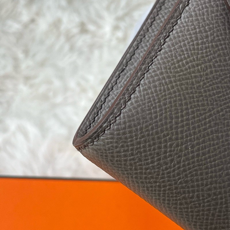 🌈Hermes🧡Constance Wallet🧡8F錫器灰金扣🧡有盒🌟99新🌈Epsom皮🌟長銀包🌟-8