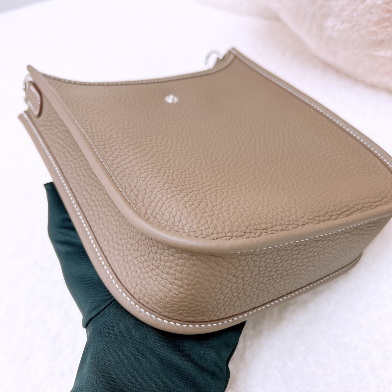 Hermes mini evelyne K 大象灰銀扣-6