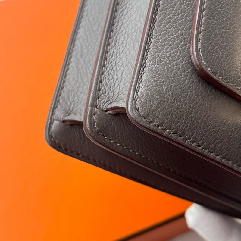 🌈Hermes🧡Mini Roulis 19🧡石器灰金扣🧡99新🌈Evercolor皮🌟-6