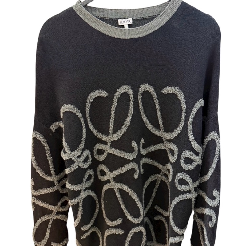 Loewe 毛巾部提花logo針織毛衣-1