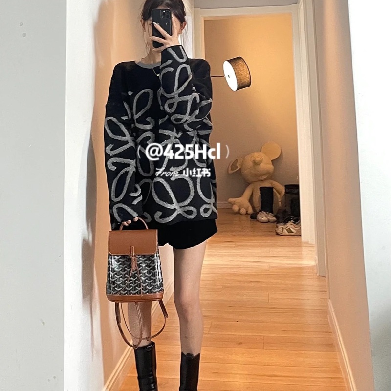 Loewe 毛巾部提花logo針織毛衣-10