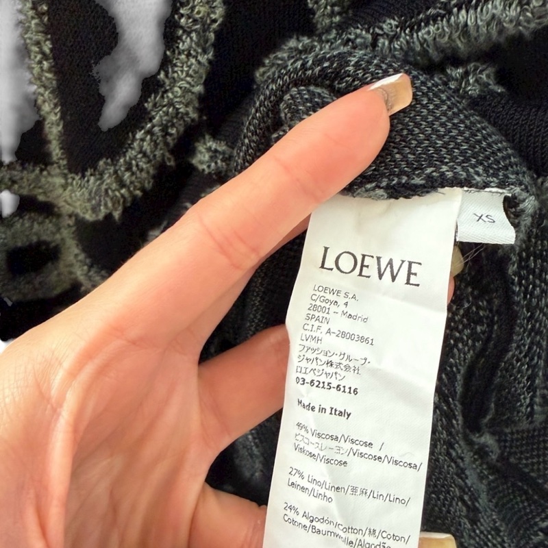Loewe 毛巾部提花logo針織毛衣-16