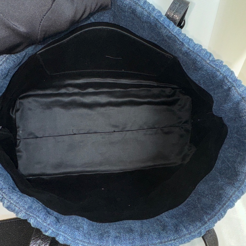 Miu Miu 牛仔褶皺子母托特單肩手提包 尺寸約33x24x15cm。-7