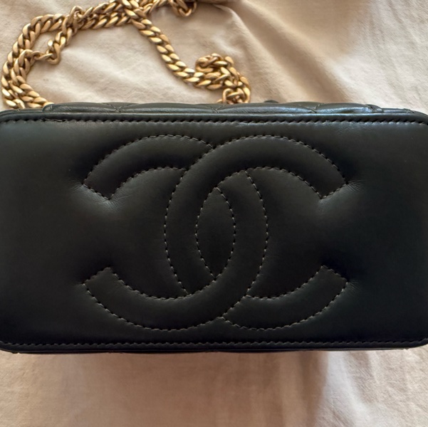 CHANEL Vanity Case Handle 斜背 化妝箱 晶片款-8