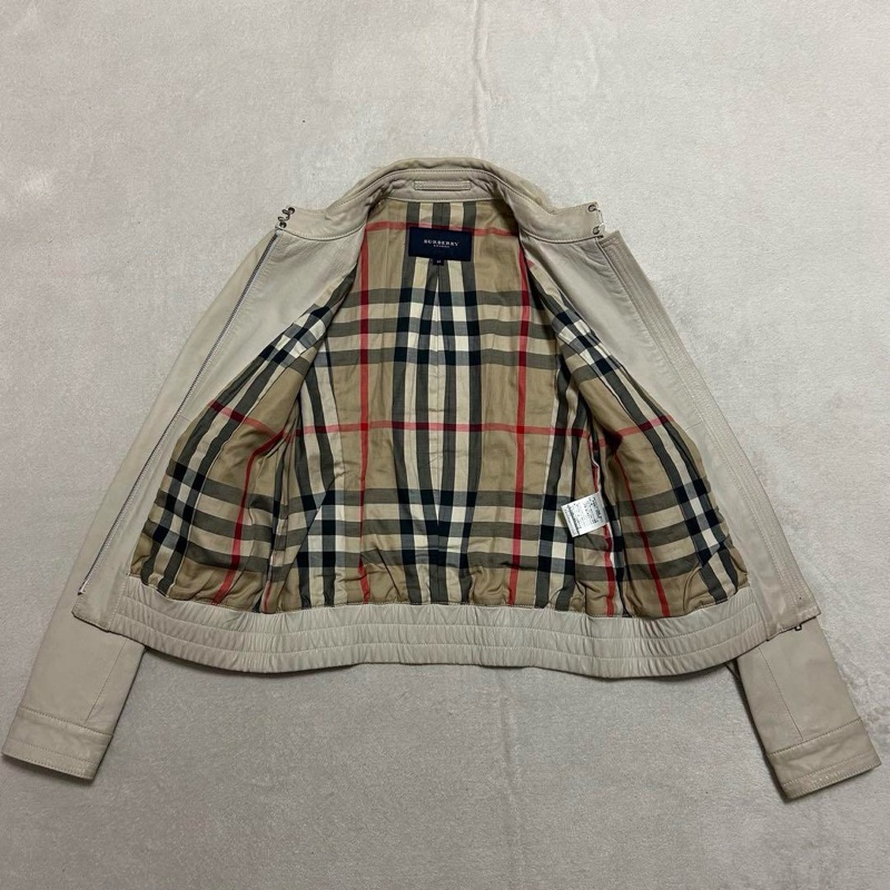Burberry 皮衣外套 杏色-2