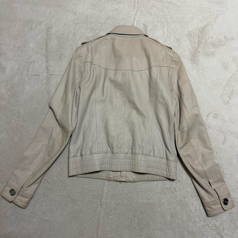 Burberry 皮衣外套 杏色-6