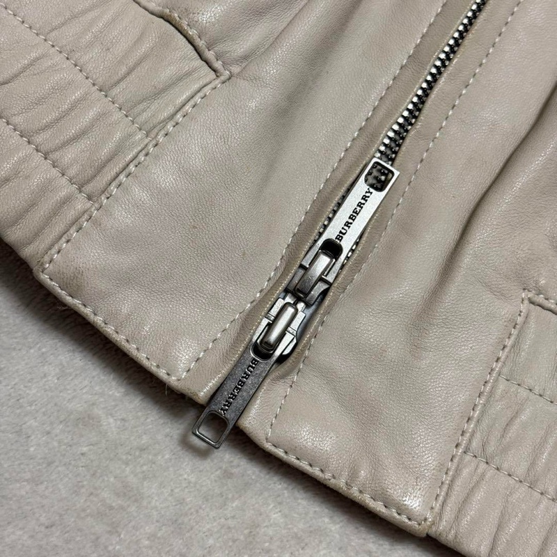 Burberry 皮衣外套 杏色-7