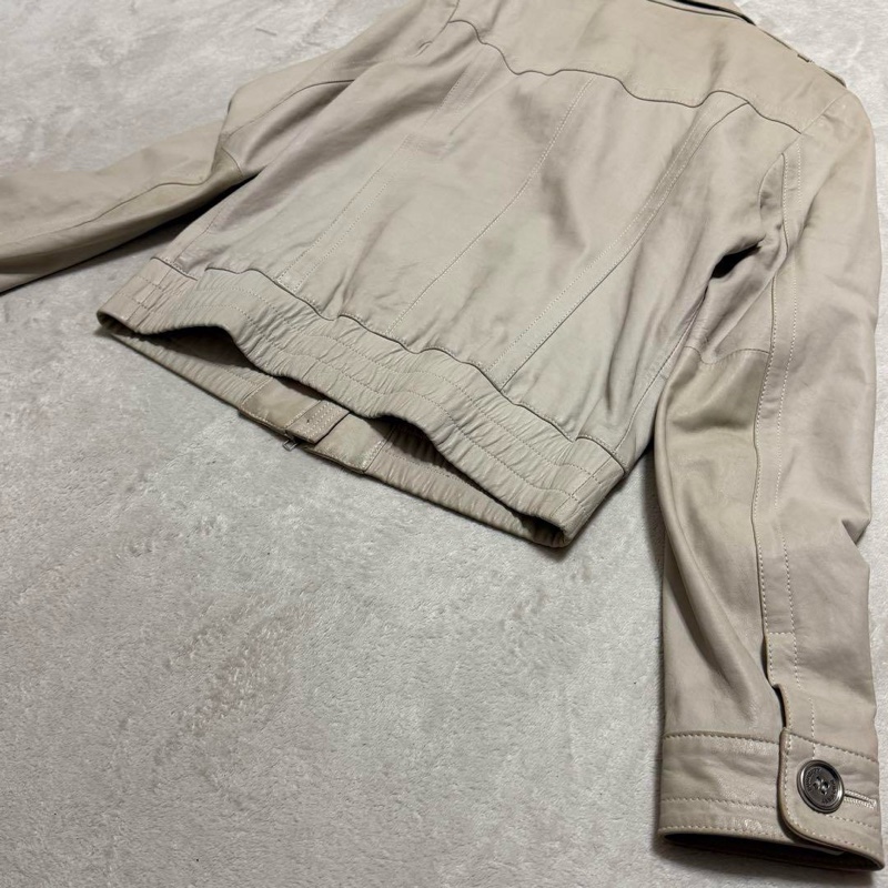 Burberry 皮衣外套 杏色-11