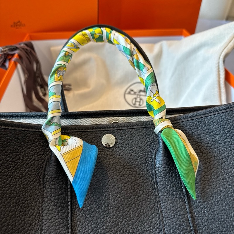 Hermes Garden Party 30 黑銀 (Negonda皮革）-4