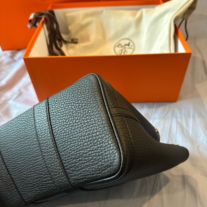 Hermes Garden Party 30 黑銀 (Negonda皮革）-9