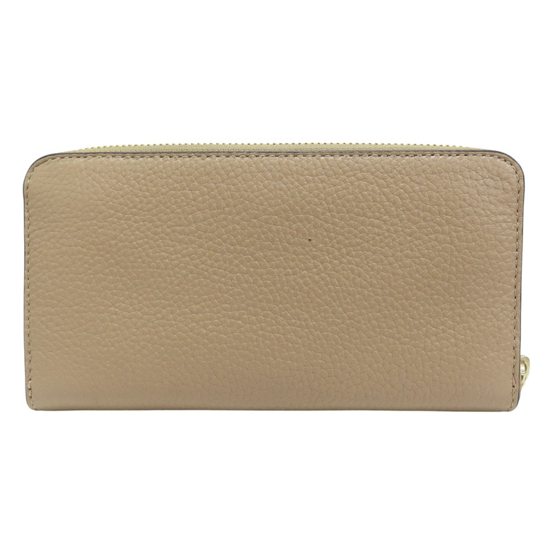 卡其色 牛皮 拉鍊長夾【COACH 寇馳】-1