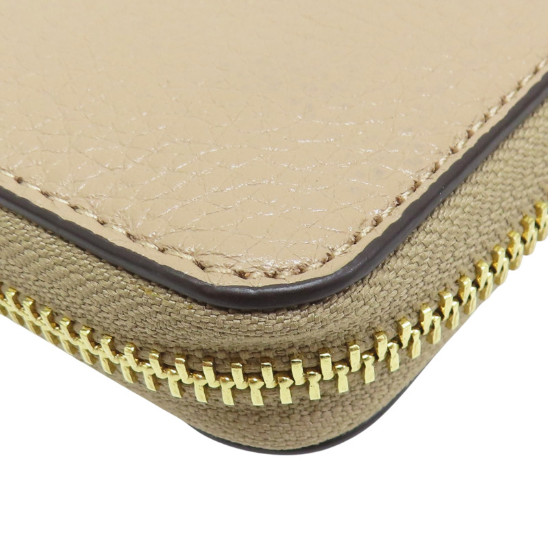 卡其色 牛皮 拉鍊長夾【COACH 寇馳】-9