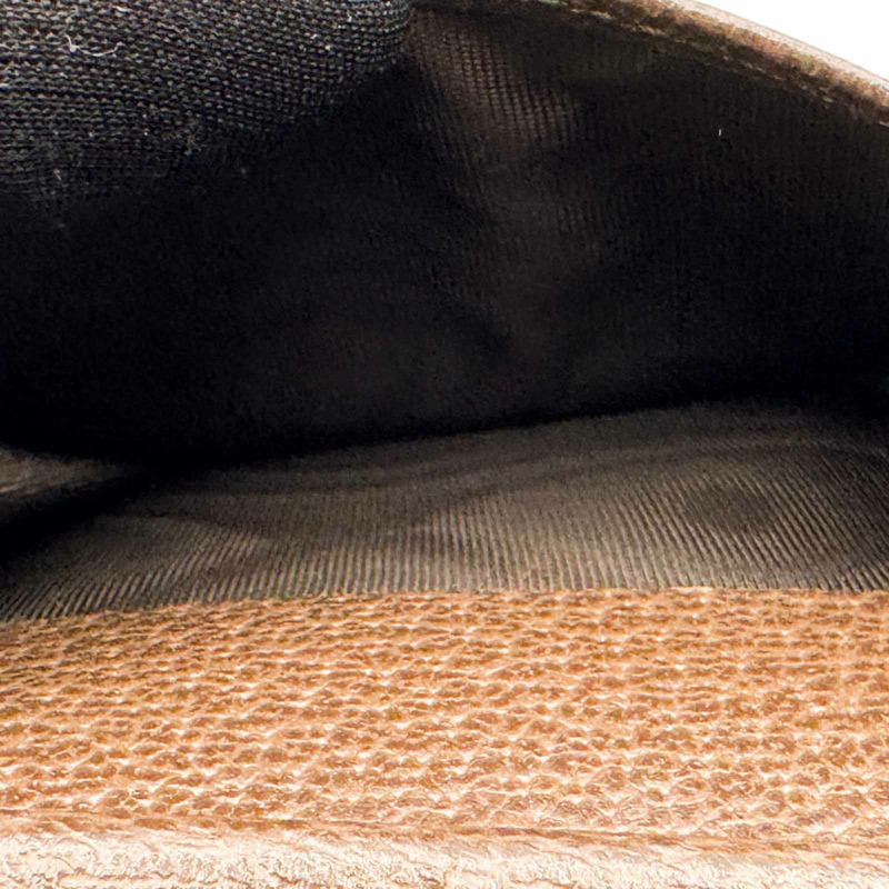 棕色牛皮 紅/綠帆布 short wallet 短夾 722941【GUCCI 古馳】 722941-5