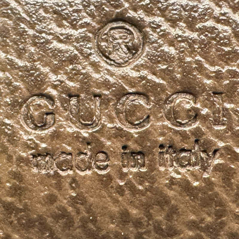 棕色牛皮 紅/綠帆布 short wallet 短夾 722941【GUCCI 古馳】 722941-8